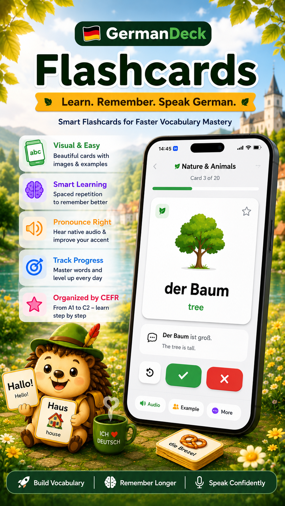 Flashcards screen
